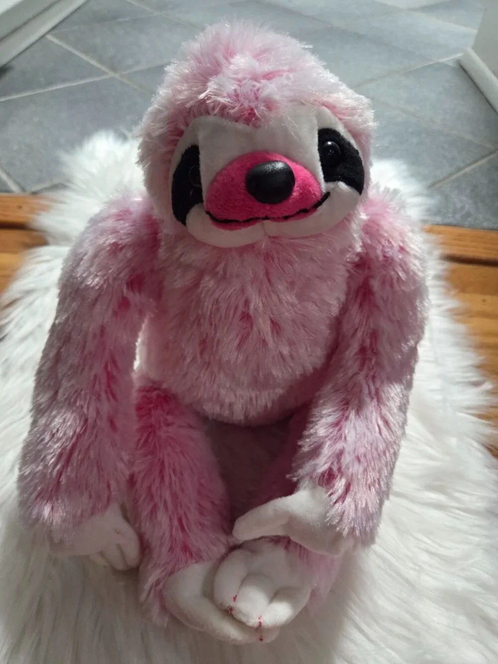 Pink Stuffed Sloth Toy